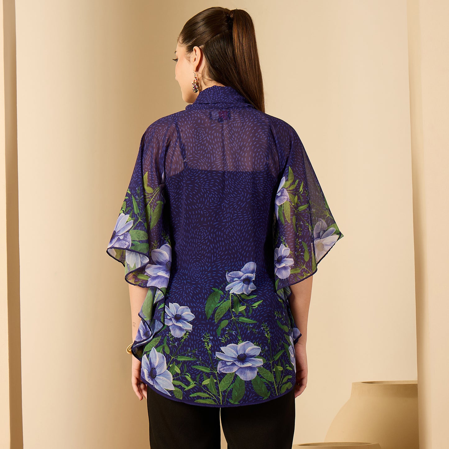 Navy Blue Starry Night Top