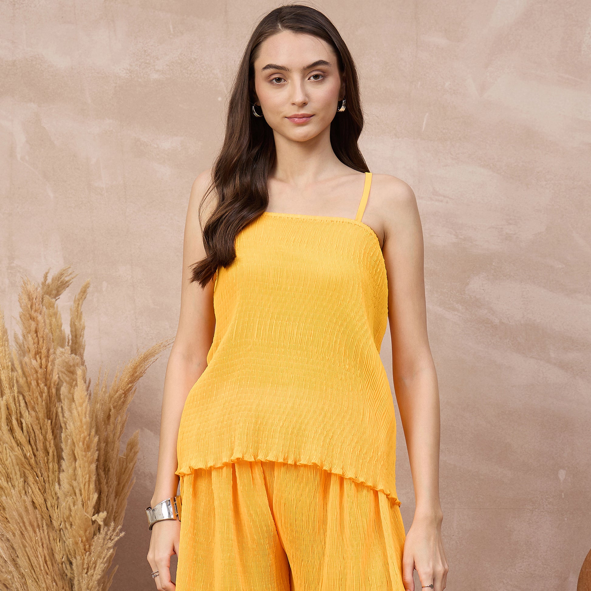 Orange Top for Women – Polyester Chiffon | First Resort by Ramola Bachchan