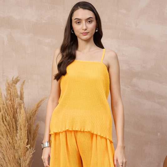 Orange Top for Women – Polyester Chiffon | First Resort by Ramola Bachchan