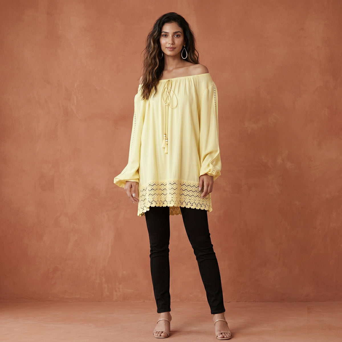 Yellow Top for Women – Viscose Rayon | First Resort by Ramola Bachchan