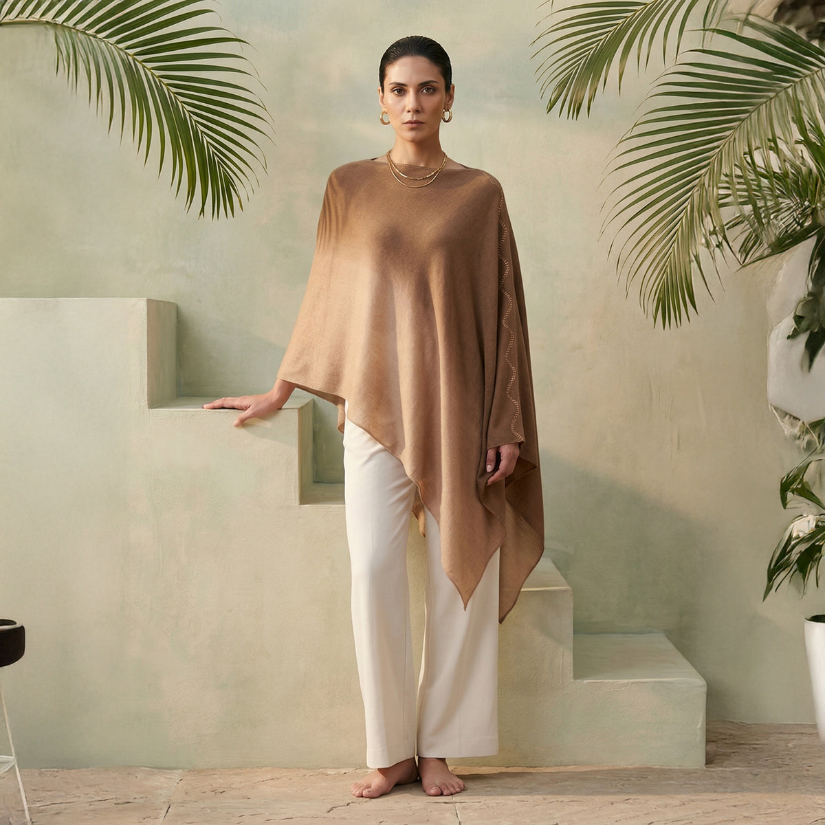 Brown Ombre Colour Top for Women – Embellished | First Resort by Ramola Bachchan