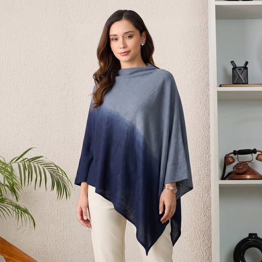 Grey And Blue Ombre Colour Top for Women – Embellished | First Resort by Ramola Bachchan