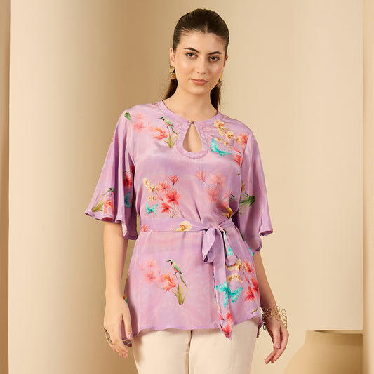 Lilac Floral Butterfly Top