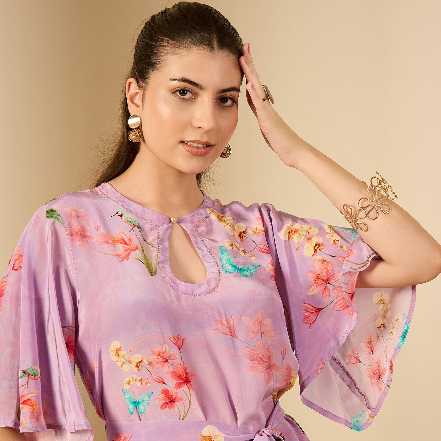 Lilac Floral Butterfly Top