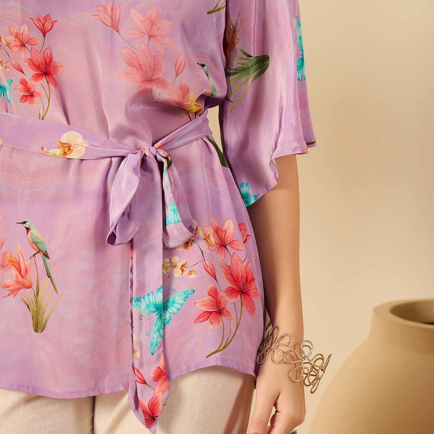 Lilac Floral Butterfly Top