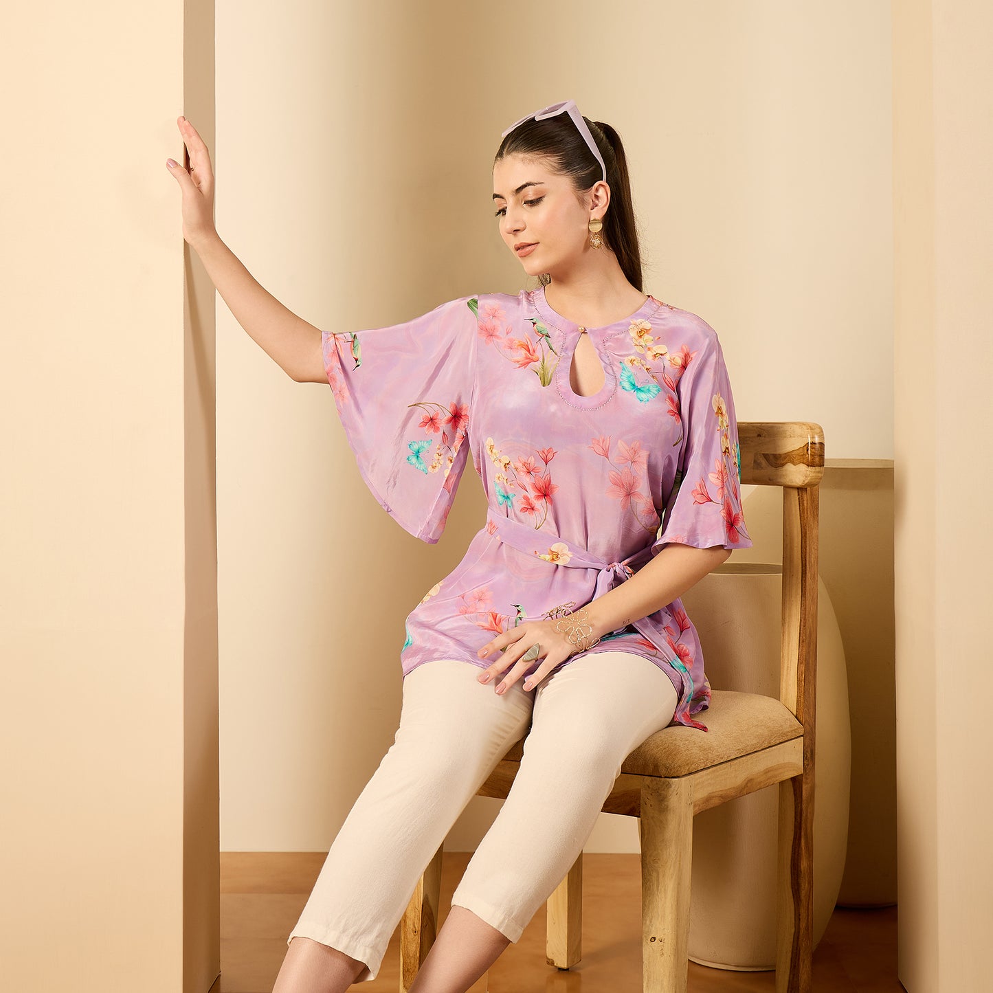 Lilac Floral Butterfly Top