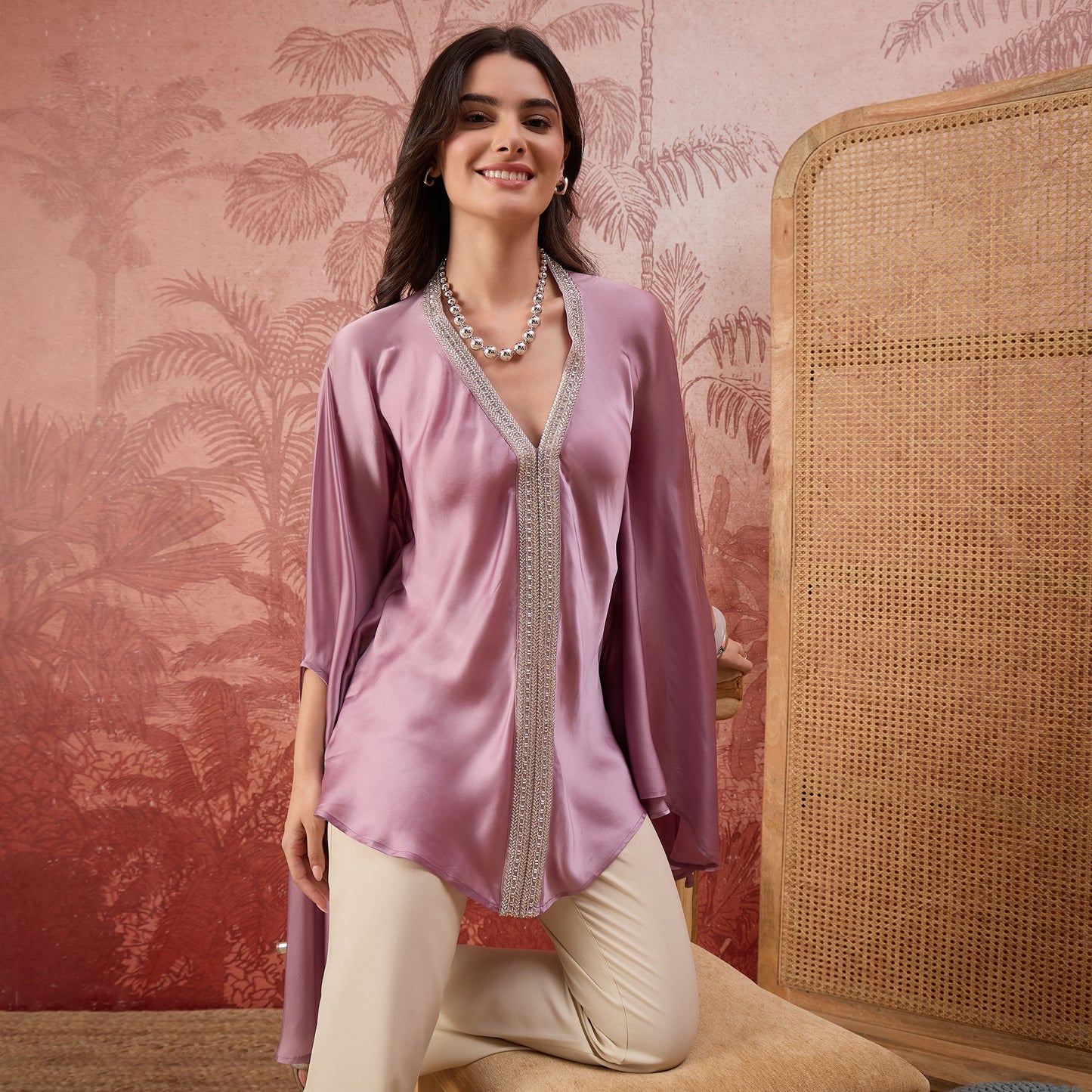 Lilac Lacework Top