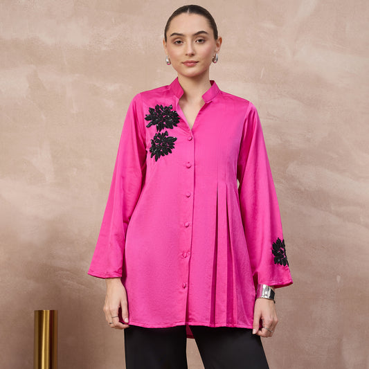 Hot Pink Top for Women – Cotton Silk | First Resort by Ramola Bachchan