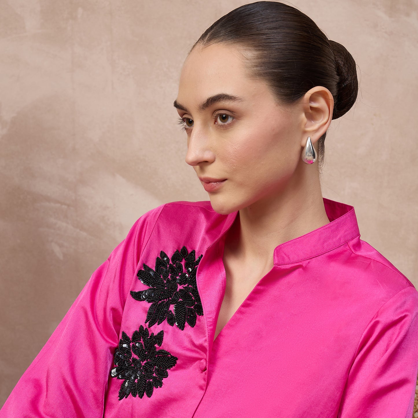 Hot Pink Top for Women – Cotton Silk | First Resort by Ramola Bachchan
