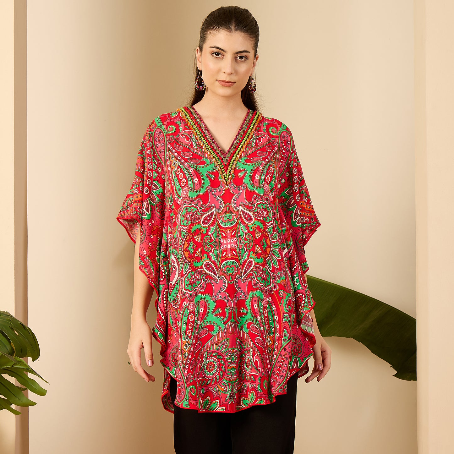 Red and Green Paisley Tunic