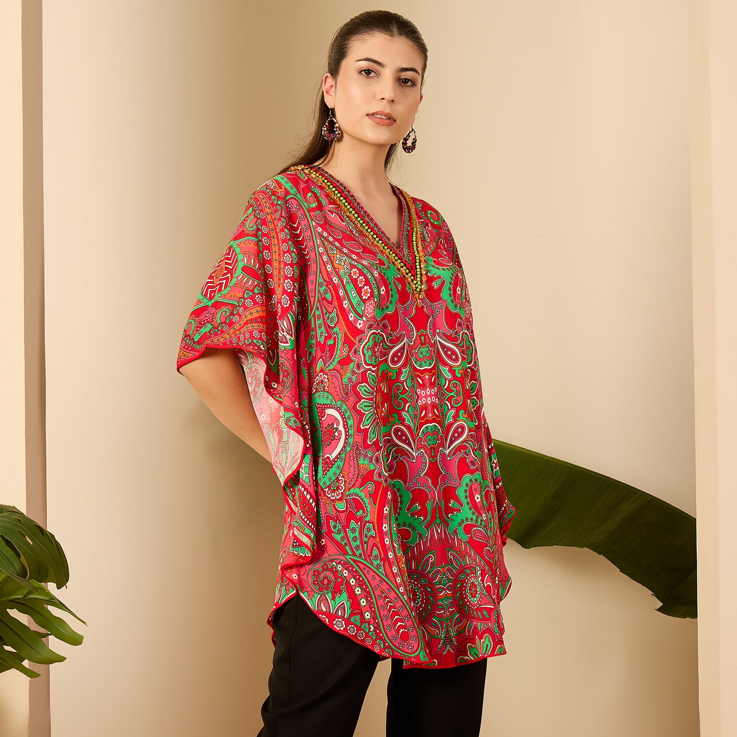 Red and Green Paisley Tunic
