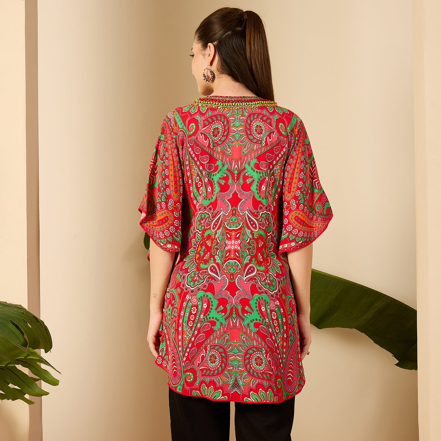 Red and Green Paisley Tunic