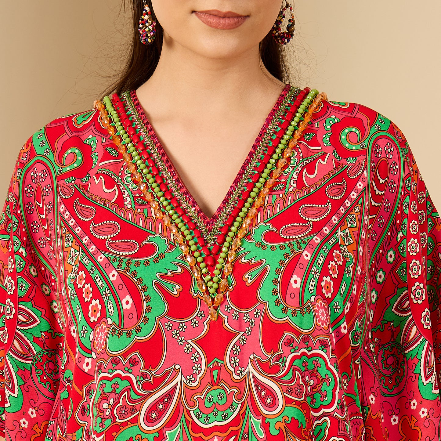 Red and Green Paisley Tunic