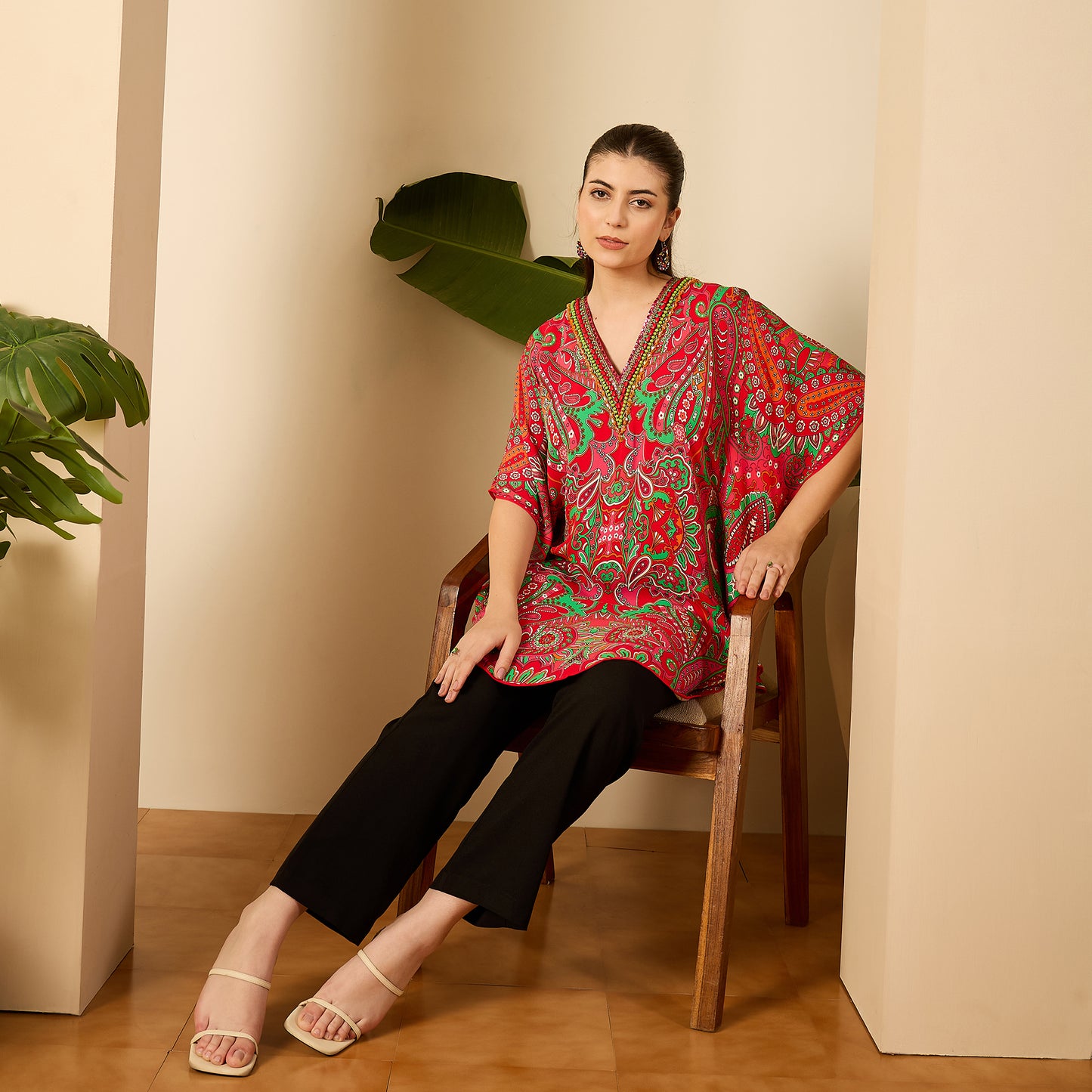 Red and Green Paisley Tunic