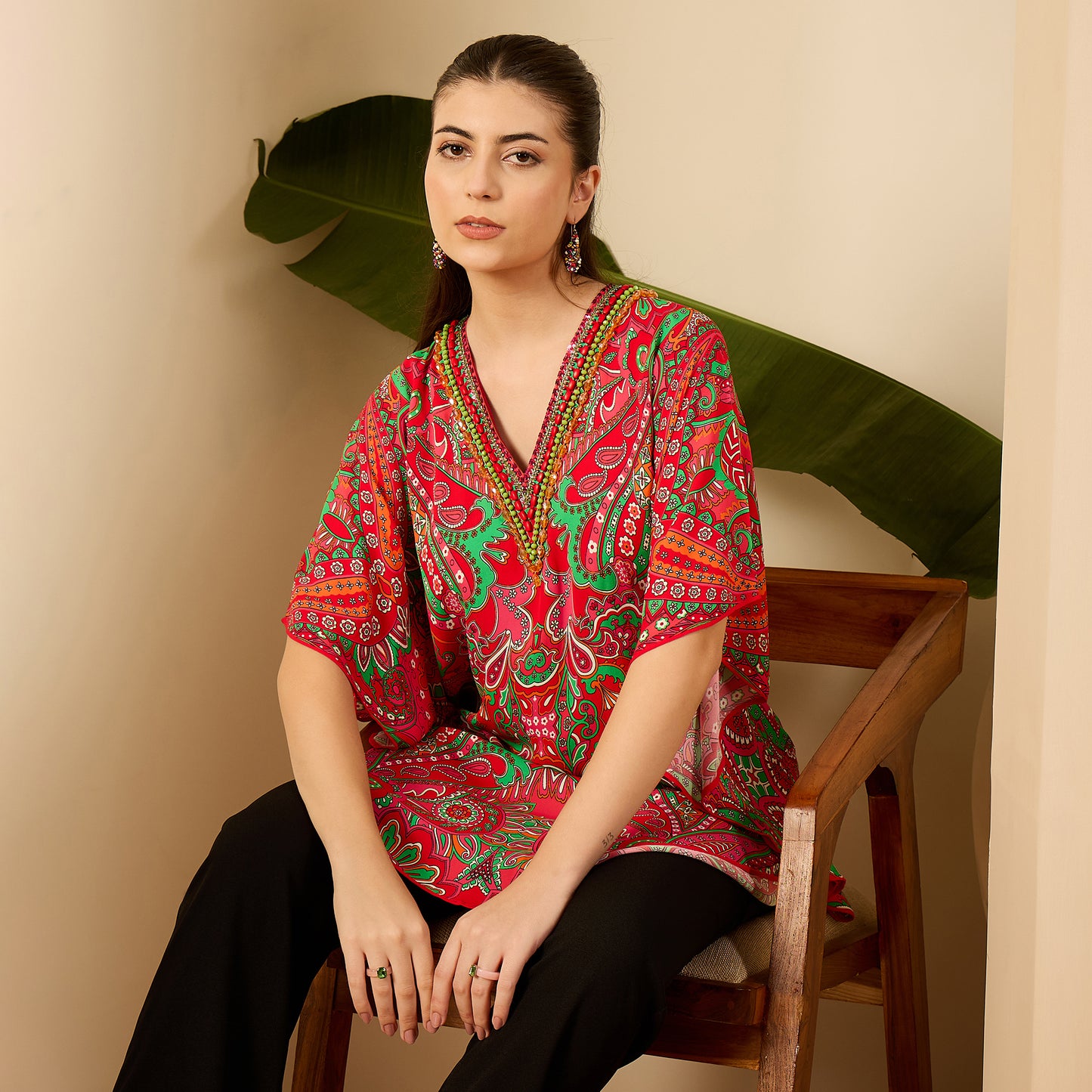 Red and Green Paisley Tunic