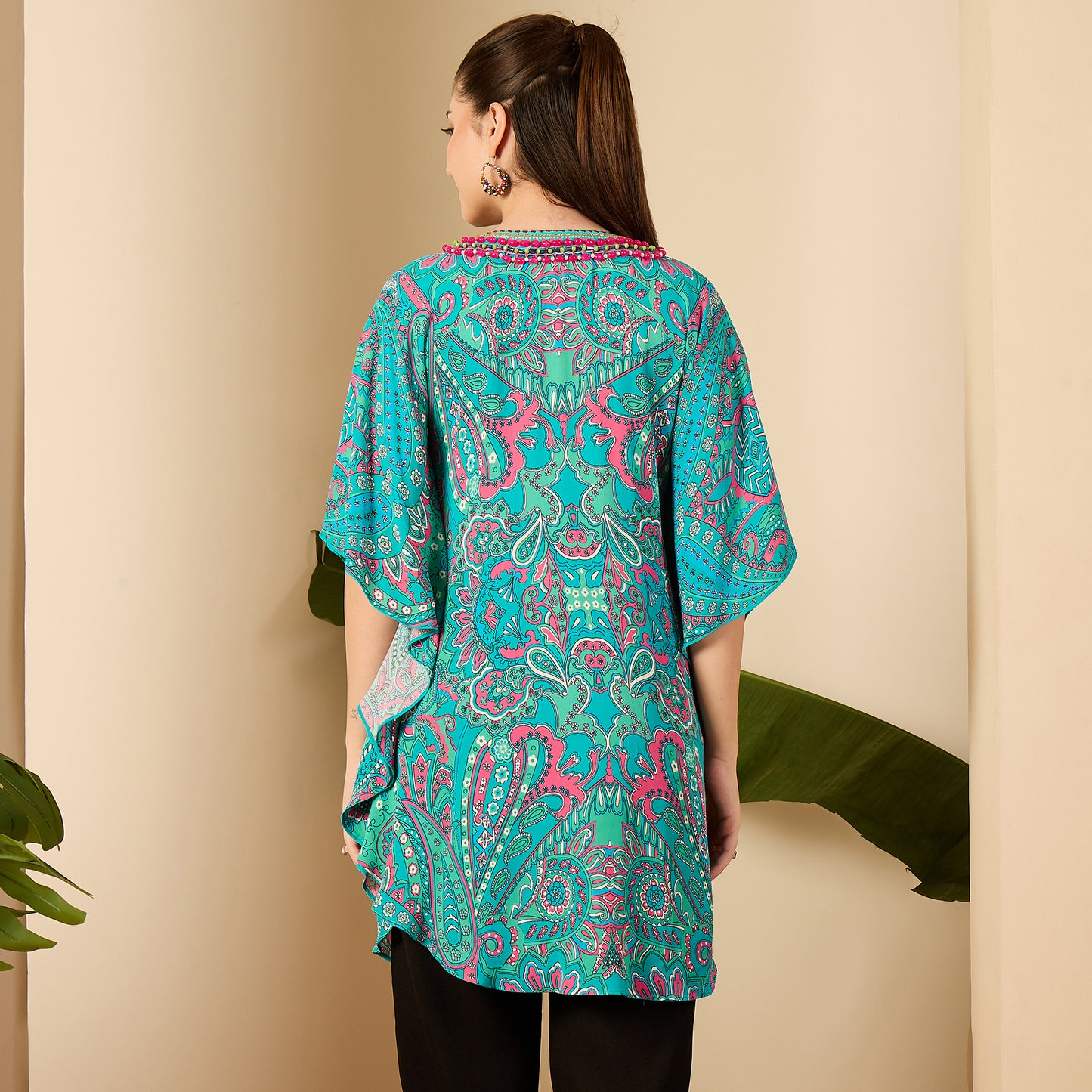 Sea Green and Pink Paisley Tunic