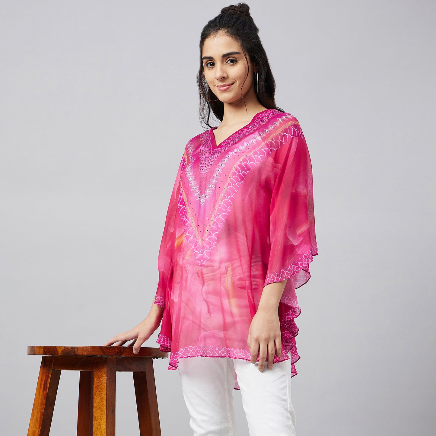 Pink Floral Tunic