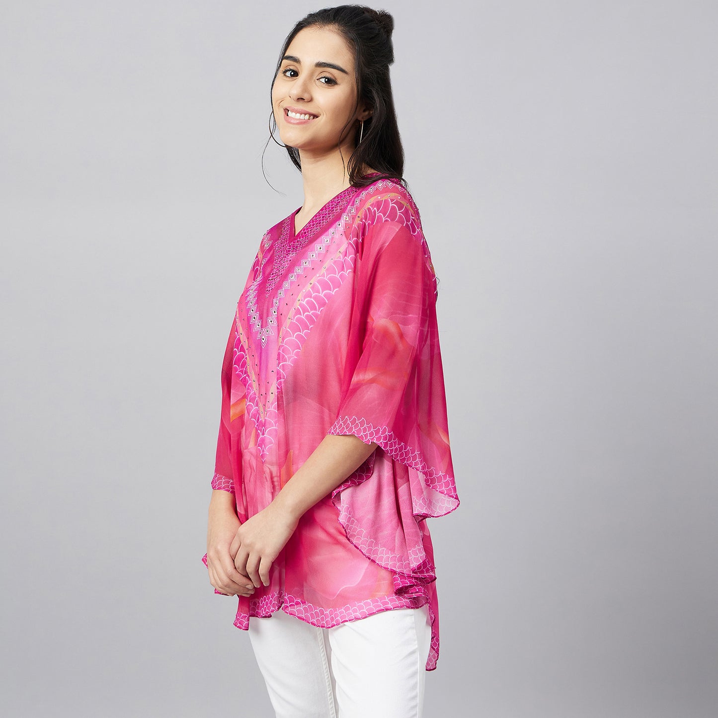 Pink Floral Tunic