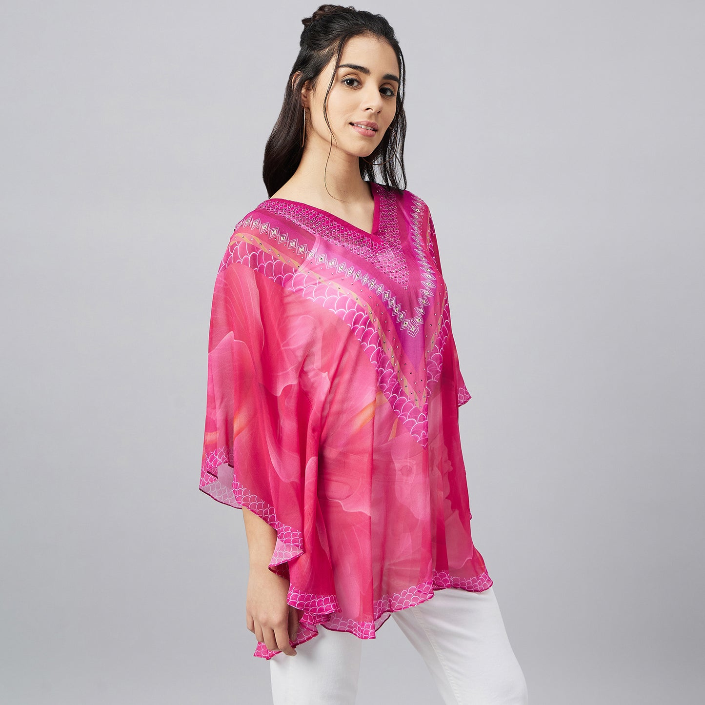 Pink Floral Tunic
