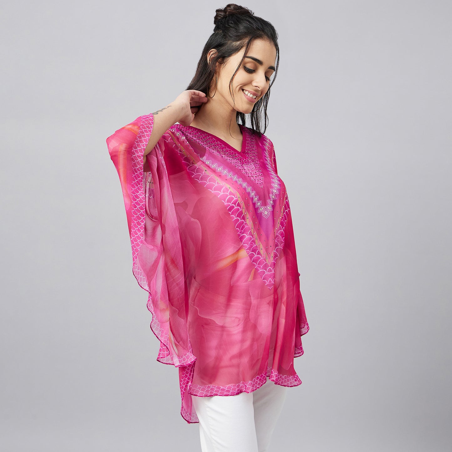Pink Floral Tunic