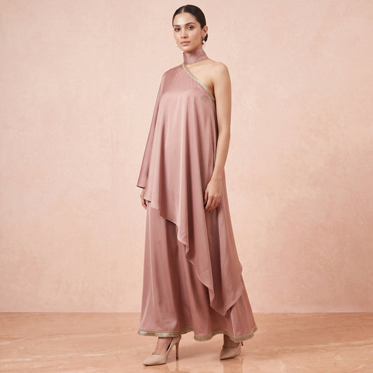 Powder Pink Tunic for Women – Polyester Crepe | First Resort by Ramola Bachchan
