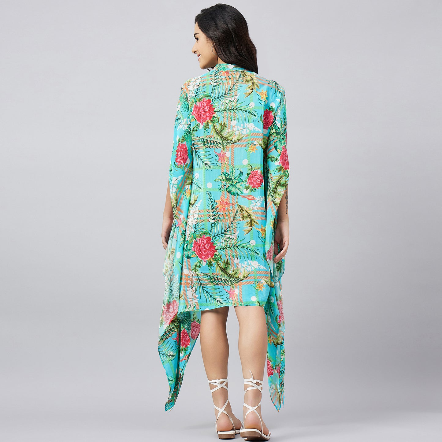 Baby Blue and Green Jungle Print Tunic