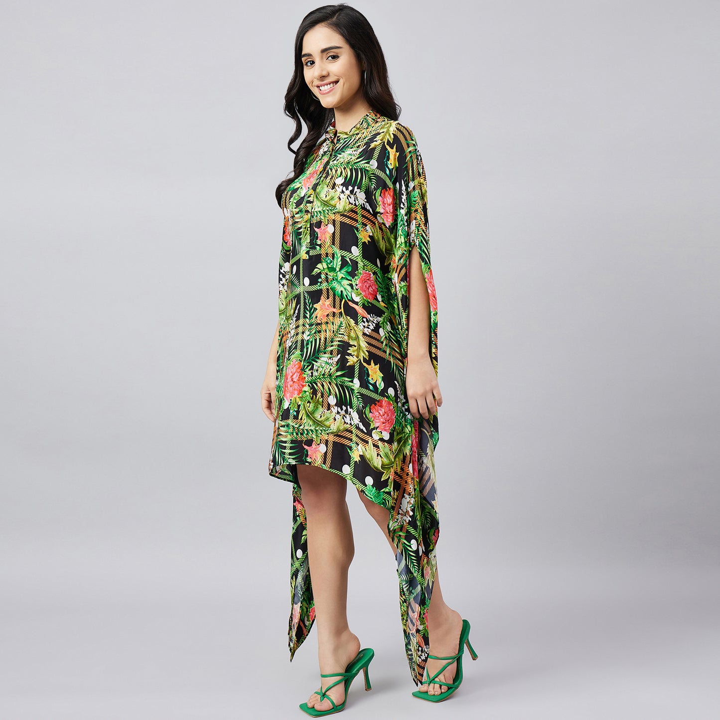Black and Green Jungle Print Tunic