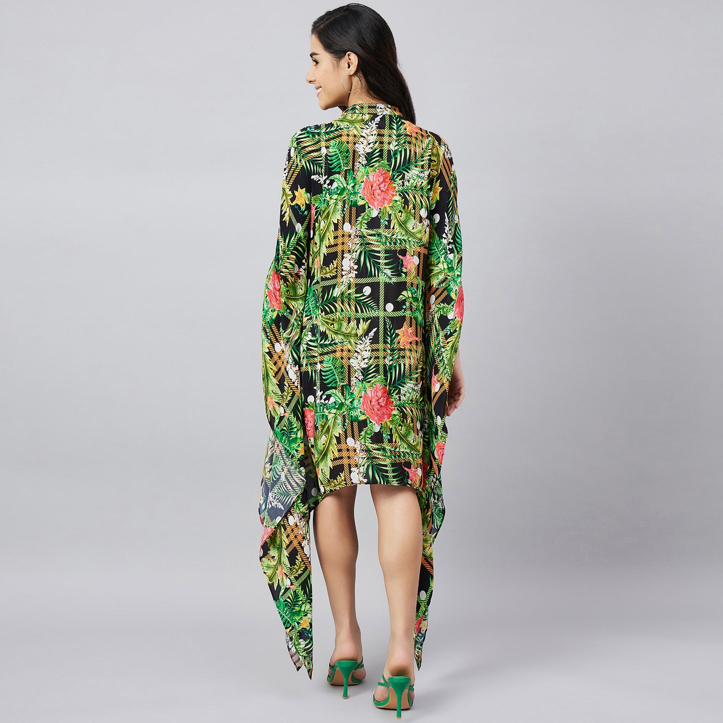 Black and Green Jungle Print Tunic