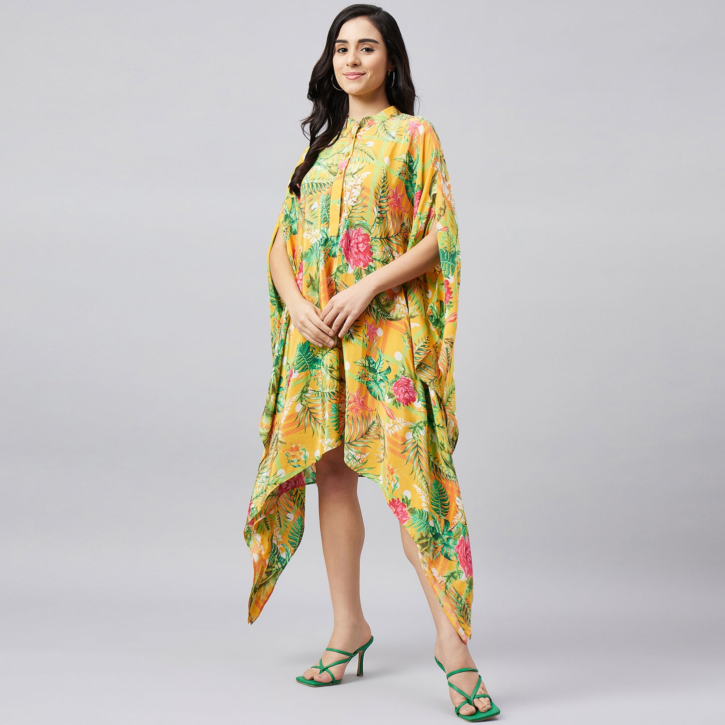 Yellow and Green Jungle Print Tunic