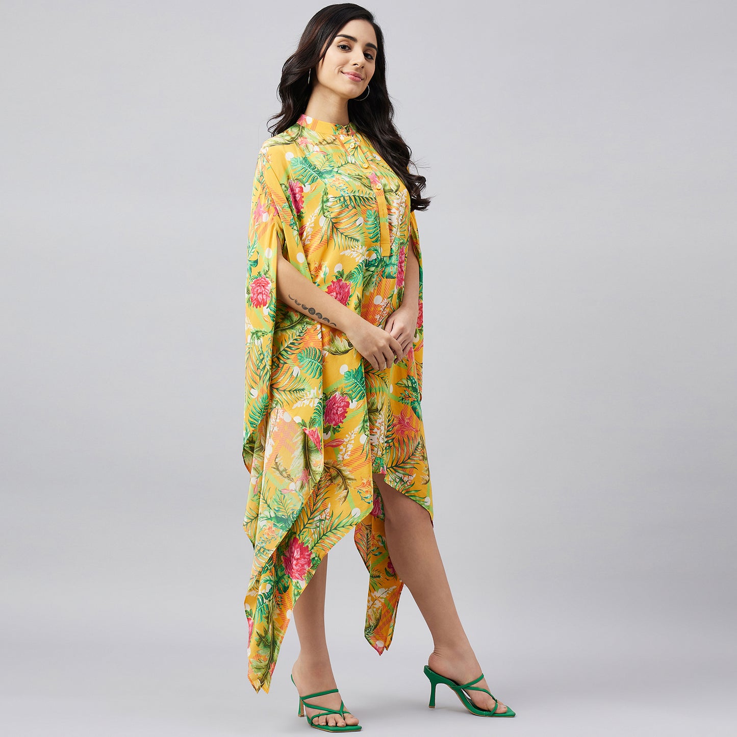 Yellow and Green Jungle Print Tunic