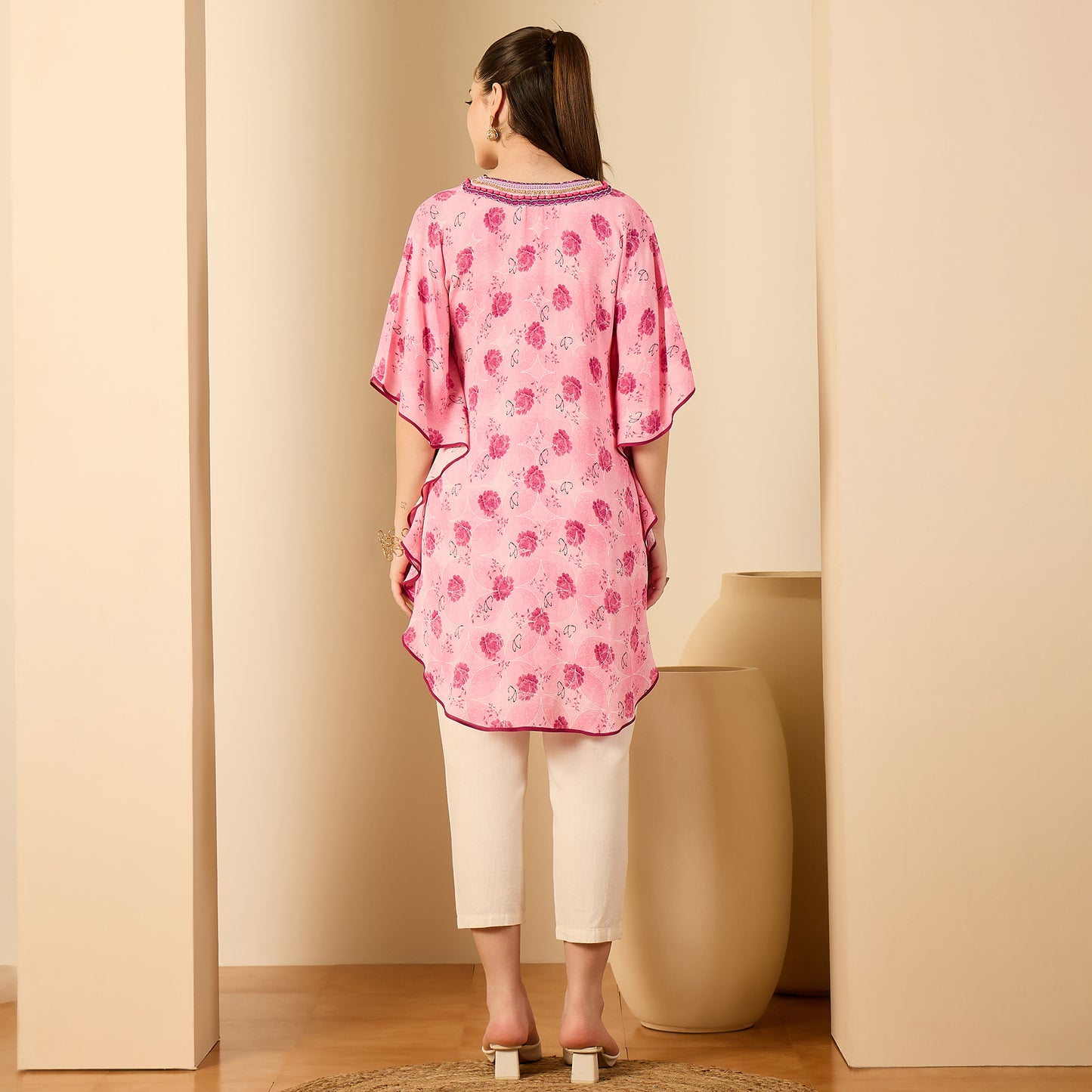 Beetroot Purple Hand Embroidered Tunic
