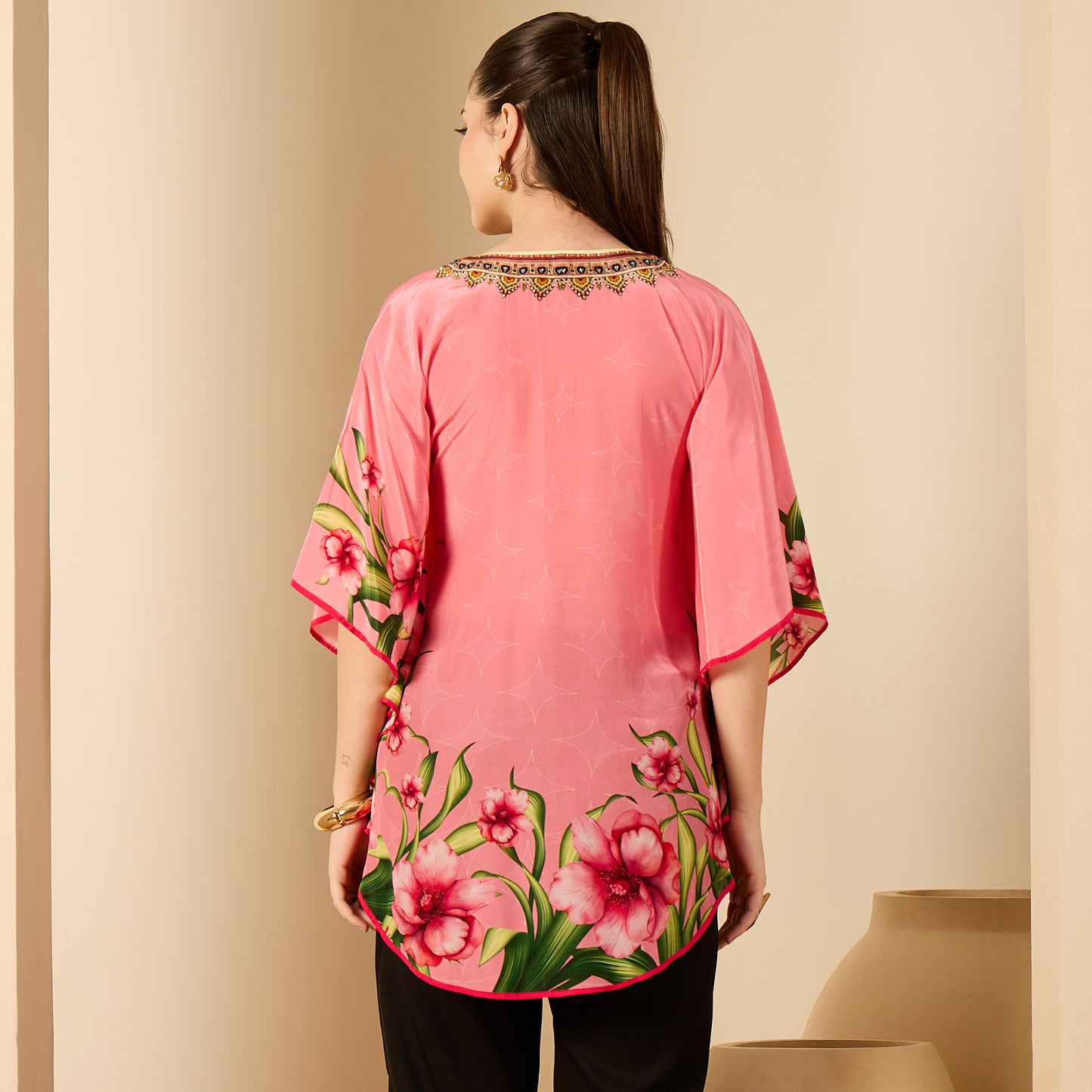 Pink Floral Printed Tunic