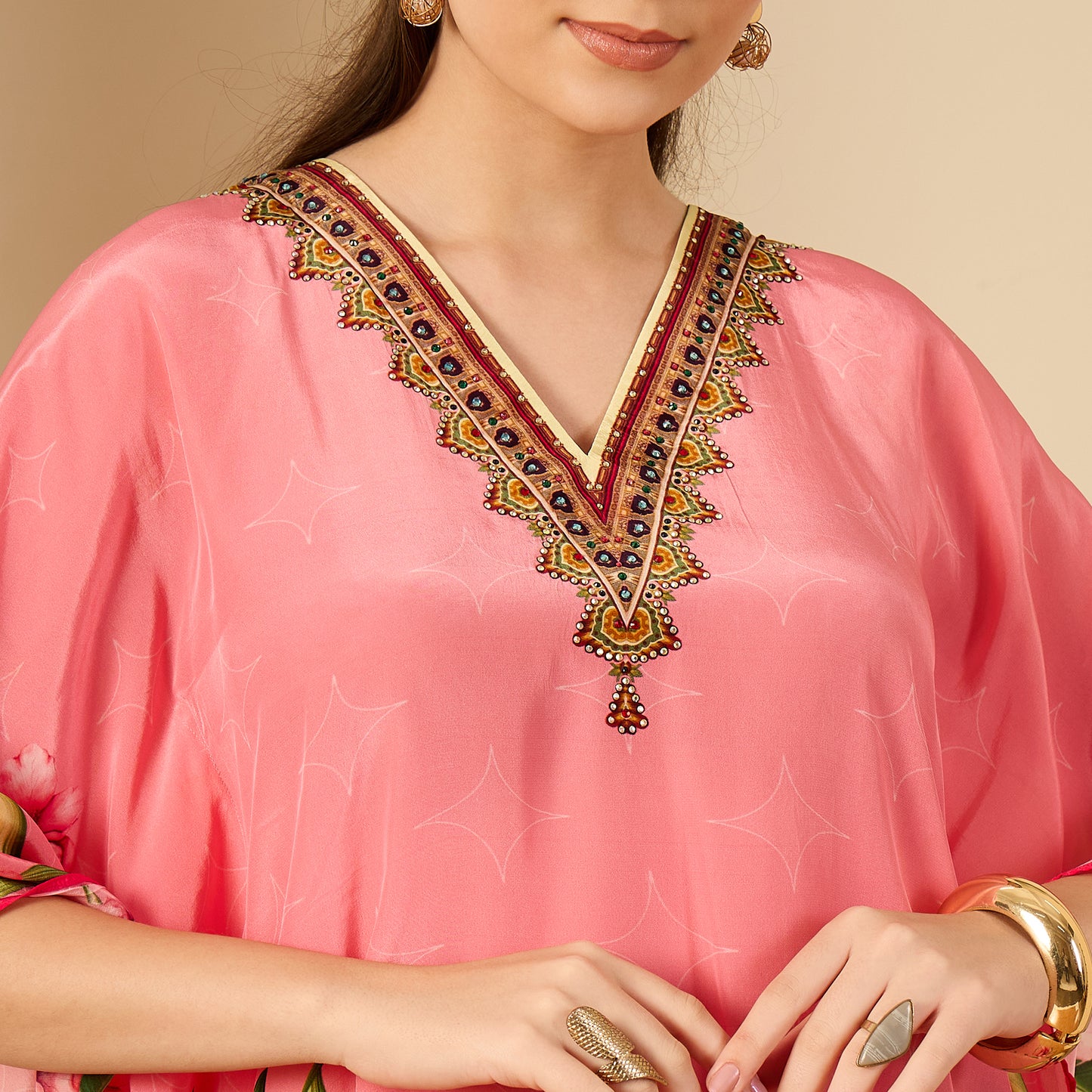 Pink Floral Printed Tunic
