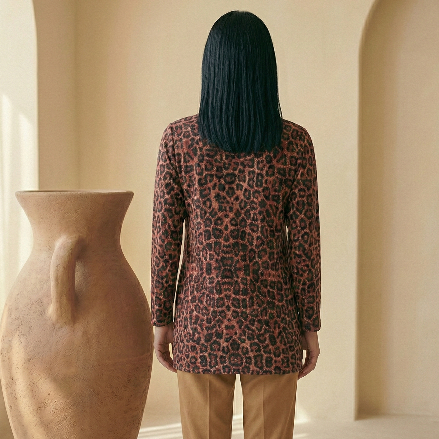 Pink Baroque Animal Print Tunic