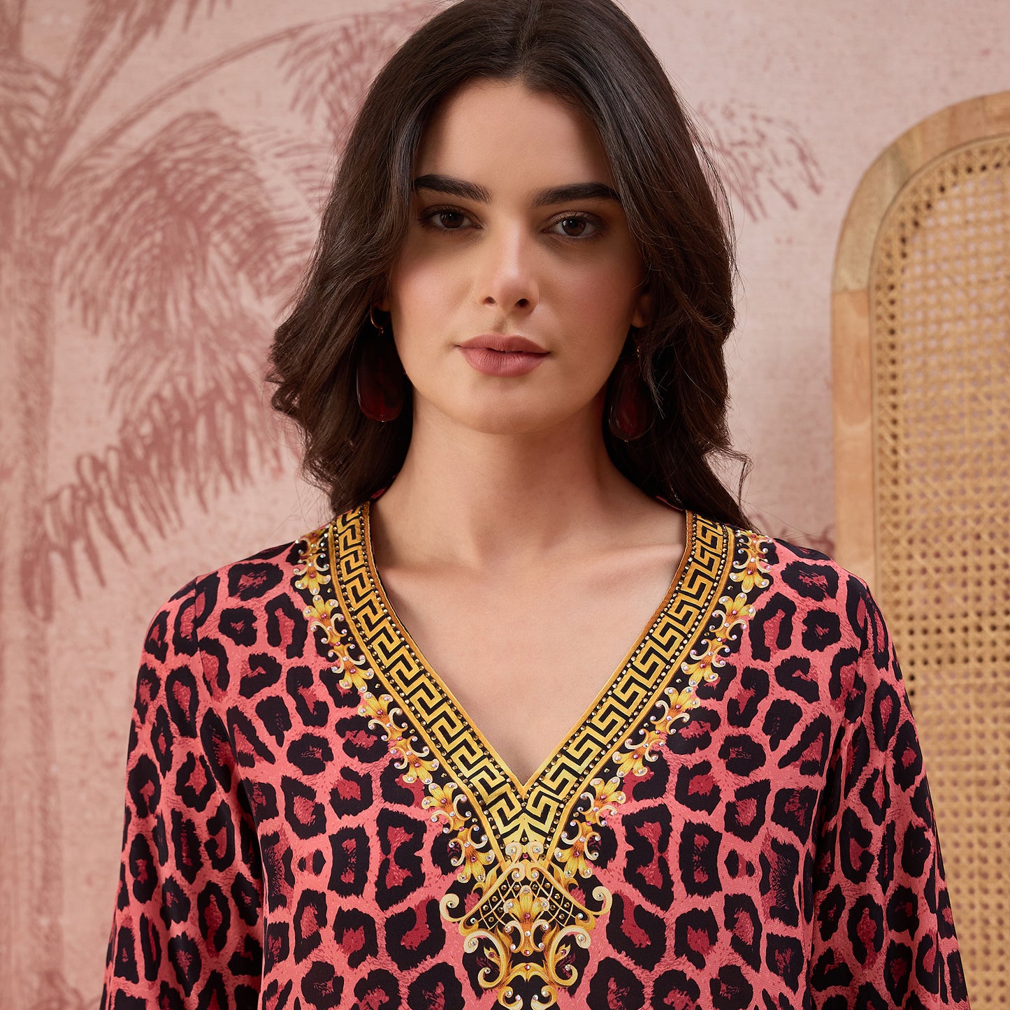 Pink Baroque Animal Print Tunic