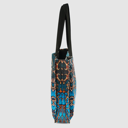 Black and Blue Tribal Print Tote Bag