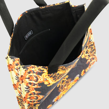 Black and Yellow Tribal Print Tote Bag
