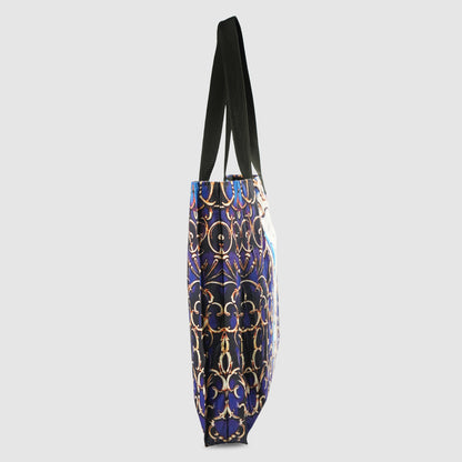 Blue and Purple Tribal Print Tote Bag
