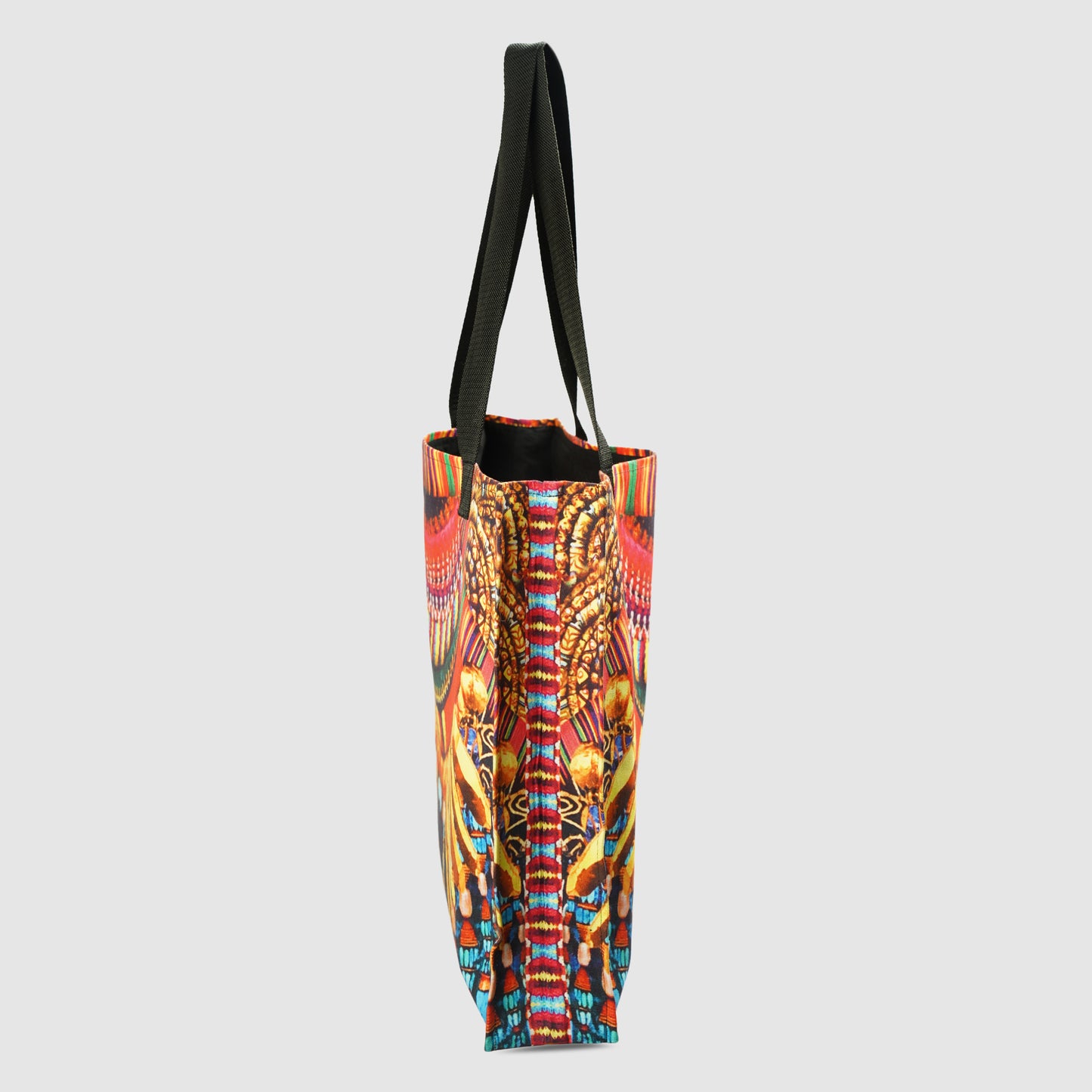 Yellow and Red Tribal Print Tote Bag