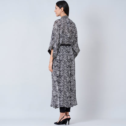 Black and White Zebra Print Cover-Up