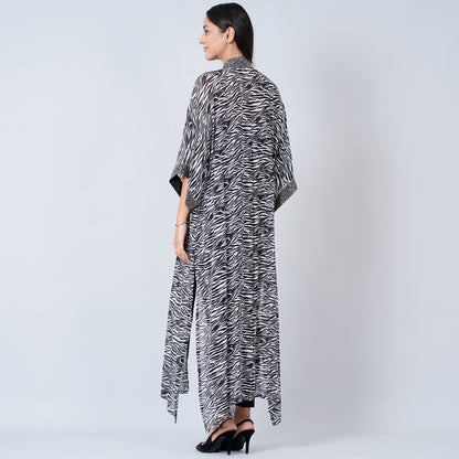 Black and White Zebra Print Cover-Up