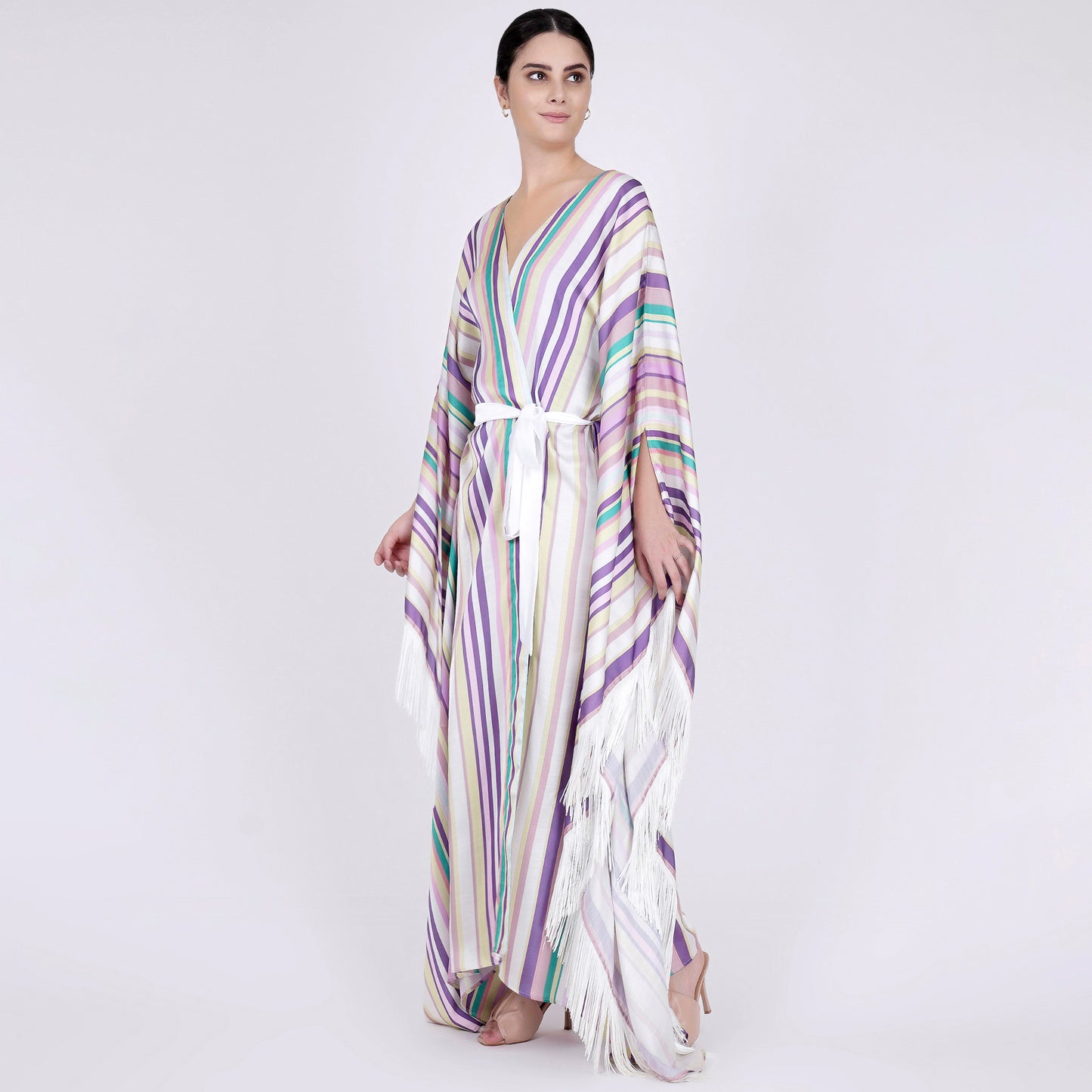 Multicoloured Full Length Cover-Up