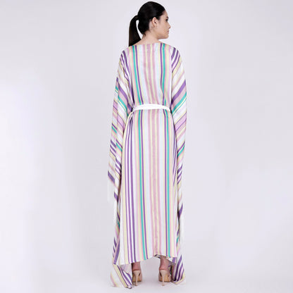 Multicoloured Full Length Cover-Up