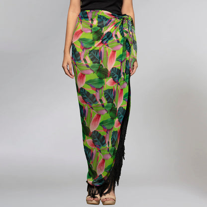 Pink and Green Long Sarong