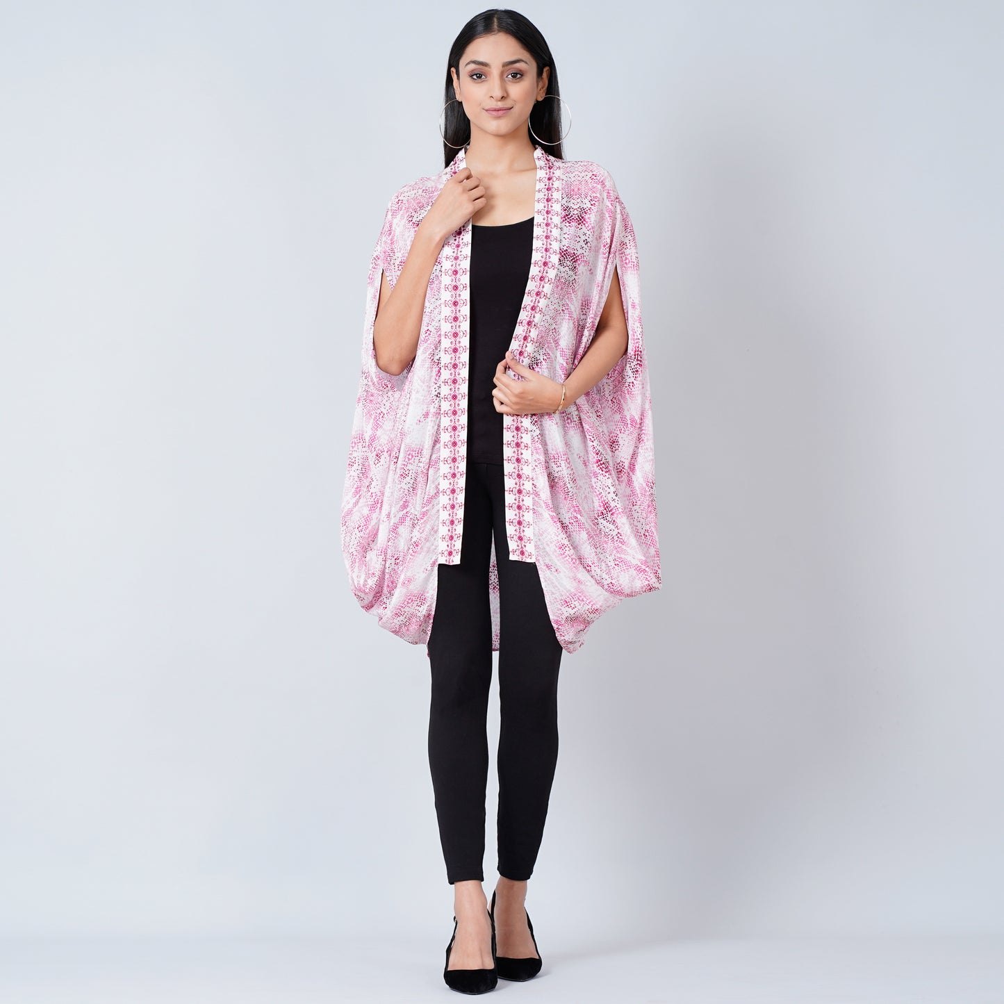 Pink Animal Print Cape