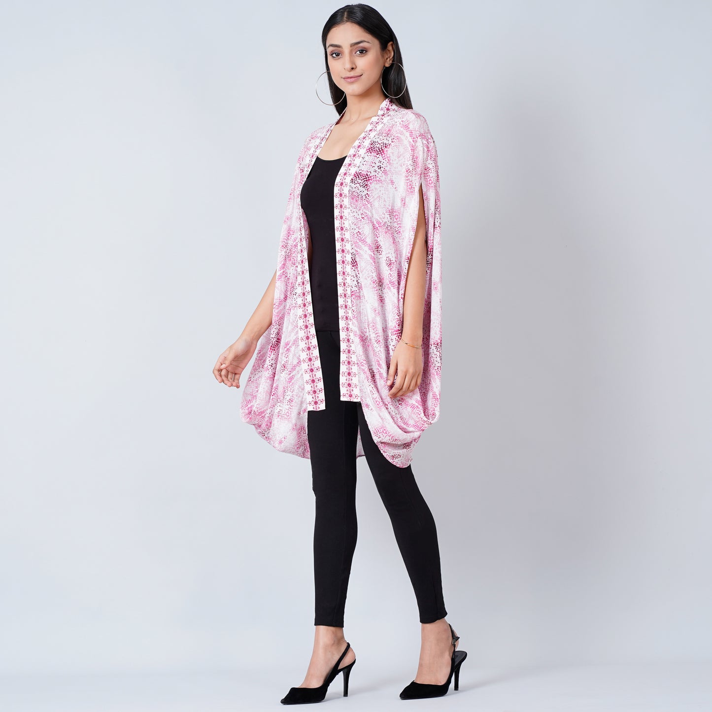 Pink Animal Print Cape