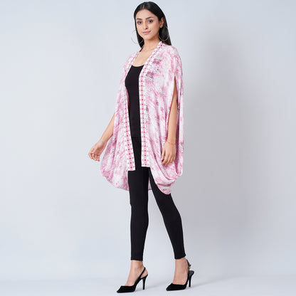 Pink Animal Print Cape