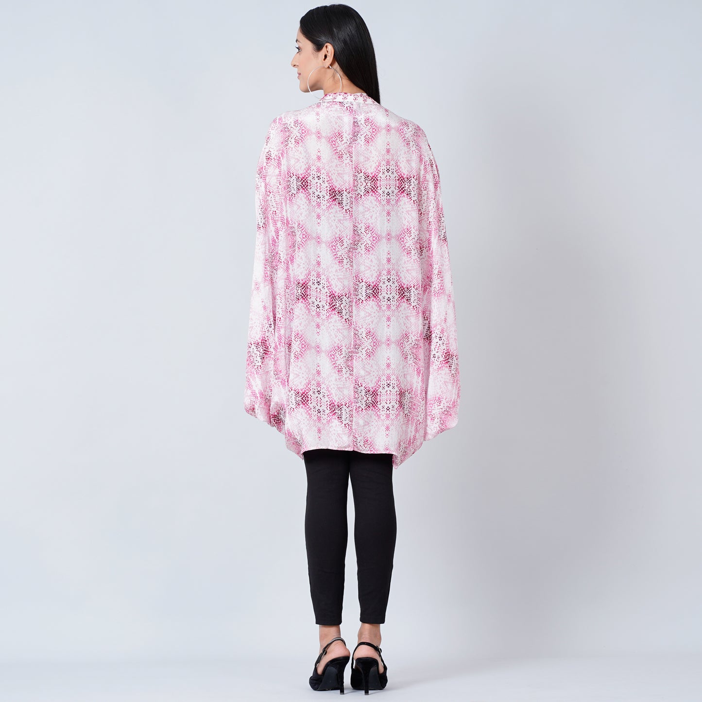 Pink Animal Print Cape