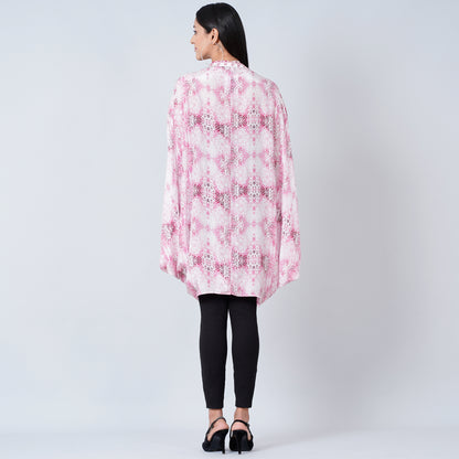 Pink Animal Print Cape