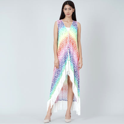 Multicolour Animal Print Cover-Up